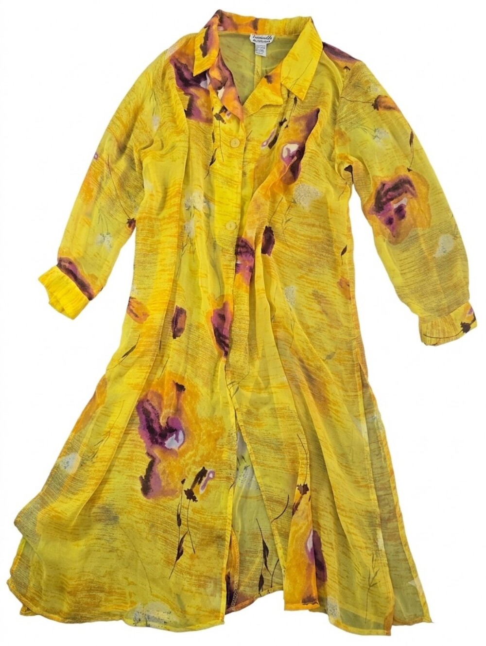 Emerald Fashion Yellow & Purple Floral Blouse
